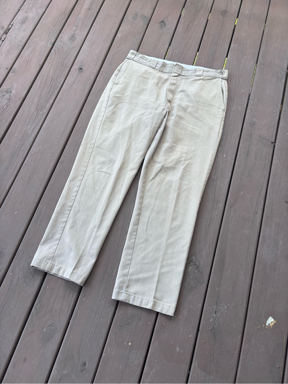 Dickies Work Pants Khaki Stone W38 L32 Straight Leg Workwear